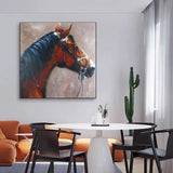 Modern Abstract Oil Painting Animal Hand Painted Canvas Oil Paintings Horse On Canvas Wall Art for Home Mural Decor As