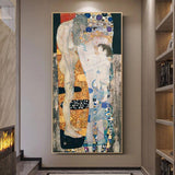 Hand Painted Gustav Klimt by The Three Ages of Woman Oil Painting on Canvas Scandinavian