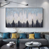 Hand Painted Oil Painting Simple Landscape Abstract On Canvas Home Room