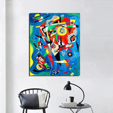 Hand Painted Abstract Famous Artworks Kandinsky Modern Canvas Oil Painting