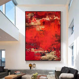 Red Wall Art Abstract Painting Abstract Painting Artwork Wall Painting Art