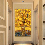 Hand Painted Tree Of Life Canvas Painting Gustav Klimt Oil Paintings