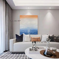 Artist Hand Painted High Quality Modern Sea Landscape Abstract on Canvas Hand Paintedative