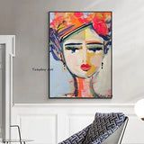 Hand Painted Oil Painting Classic Retro People Abstract Painting For Bedroom Room