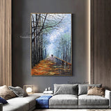 Hand Painted Oil Paintings Modern Knife Street Landscape On Canvas Modern Wall Art Decorations