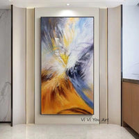 Abstract Hand Painted Landscape Painting On Canvas For Bedroom