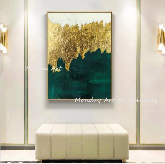 Pop art Hand Painted High Quality Modern Gold Abstract on Canvas home Decor Abstract wall Paintings