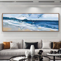 Abstract Blue Sea Wave Oil Painting Hand Painted Oil Painting Canvas Painting Art