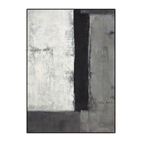 Hand Painted Abstract Creative Grey Color Canvas Painting posters and Minimalist Style Arts Bedroom Aisle