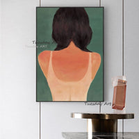 Hand Painted People Oil Painting Woman Sexy Back Abstract Contemporary Art Artworks