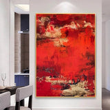 Red Wall Art Abstract Painting Abstract Painting Artwork Wall Painting Art