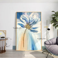 Oil Painting Abstract Hand Painted Painting Canvas Flowers Modern