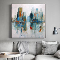 Modern Abstract Urban Style Art Canvas Minimalist Bedroom Wall Mural