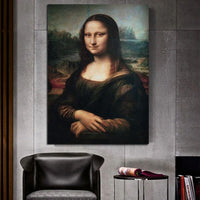 Hand Painted Classic Vintage Oil Paintings Da Vinci Famous Mona Lisa's Smile Wall Art for Home