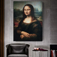 Hand Painted Classic Vintage Oil Painting Leonardo da Vinci Famous Mona Lisa's Smile for Home