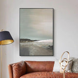 Abstract Texture Knife Seascape Scenery Oil Painting Hand Painted Sea Landscape Wall Canvas Decorative Art Wall Art