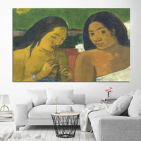 Paul Gauguin Hand Painted Art Hand Painted Oil Painting Two Women Figure Impressionism Abstract Retro Room Decors