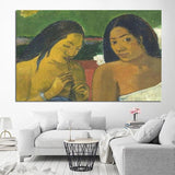 Paul Gauguin Hand Painted Art Hand Painted Oil Painting Two Women Figure Impressionism Abstract Retro Room Decors