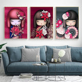 DIY Diamond Painting Cartoon Full Square Japan Dolls 5d Diamond Painting Picture Of Rhinestone Mosaic