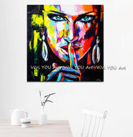 Nielly Style Francoise ArtWork Hand Painted Oil painting Face picture Art Women Modern Abstract on Canvas