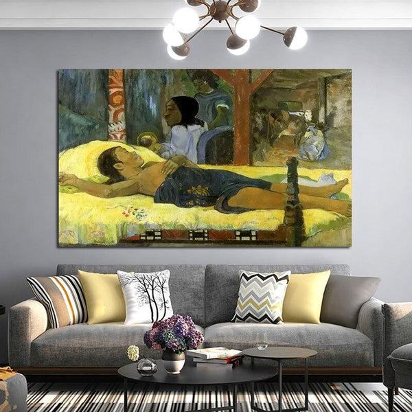 Hand Painted Oil Paintings Paul Gauguin Nativity: Son of God Figure Abstract Retro Wall Art