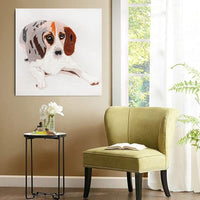 Hand Painted Abstract cartoon dog Oil Painting On Canvas Hand Painted Animal Painting Decor