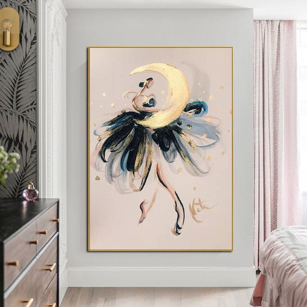 Abstract People Oil Painting Hand Painted Canvas Beautiful Dancing Girl Abstract Artwork