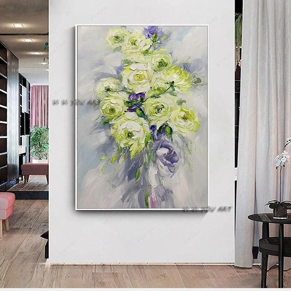 hand-painted oil painting home decor painting flower pictures colorful paintings