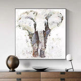 Abstract Animal Elephant Hand Painted Oil Painting On Canvas