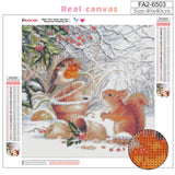 DIY 5D Diamond Painting Squirrel Animal Diamond Bird Mosaic Home Decor