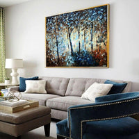 Hand Painted On Canvas Wall Art Landscape Modern Artwork Bedroom Office Decor