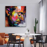 Hand Painted Modern Abstract Portrait Oil Painting On Canvas Hand Paintedative As