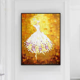 Hot sale Hand Painted Ballet Dancing Girl Oil Painting On Canvas Abstract Figure