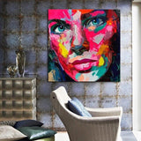 Colorful Hand Painted Oil Paintings Sexy Lady Figure Portrait Oil Paintings Abstract People On Canvas