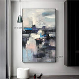 Hand Painted Abstract Canvas Painting Modern Furniture Wall Art Wall Hanging Decorative