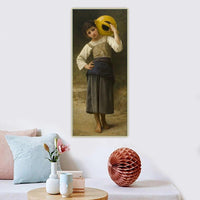 Hand Painted Oil Painting Citon William Adolphe Bouguereau《The Water Girl》Canvas Home interior