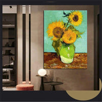 Hand Painted Van Gogh Oil Painting Works Sunflower Abstract Canvas Art Wall House Decor Murals