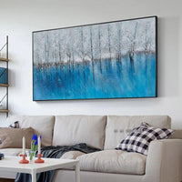 Winter Scenery Abstract Modern On Canvas Hand Painted d