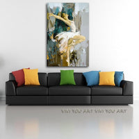 Hand Painted modern Naked Woman on Canvass wall art