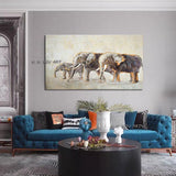 Hand Painted Elephant Texture Abstract Minimalist Modern Wall Art Decorative