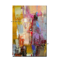 Hand Painted Abstract Colourful Oil Paintings On Canvas For Office Hand Painted Modern Wall Art