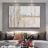 Hand Painted Oil Paintings Modern Golden Impression Landscape Abstract On Canvas Wall Art For Living