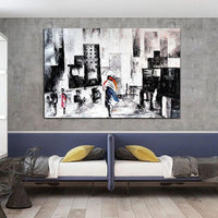 Hand-Painted Hand Painted Oil Painting Impression People Landscape Retro Abstracts Home