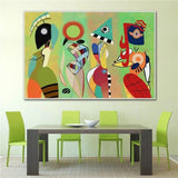 Hand Painted Modern Canvas Oil Painting Vassily Kandinsky Abstract For Home Room Decorative