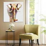 Hand Painted Abstract Elephant Oil Painting On Canvas Wall Art Decoration