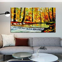 Hand Painted Oil Painting Knife Landscape Tree Abstract Canvas Home Room Decorations