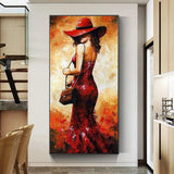 Modern Knife Painted Sexy Women Hand Painted Oil Painting Beautiful Girl As