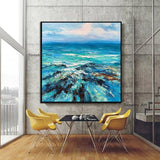 The Blue Land Is Like An Underwater World Abstract Oil Painting Handpainted Modern On Canvas Wall Art