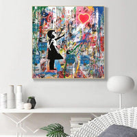 Hand Painted Modern Oil Painting Street Art Hand Painted Abstracts Room Decoration