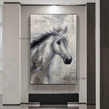 Hand Painted Abstract Wall Art Horse Minimalist Modern On Canvas Decorative